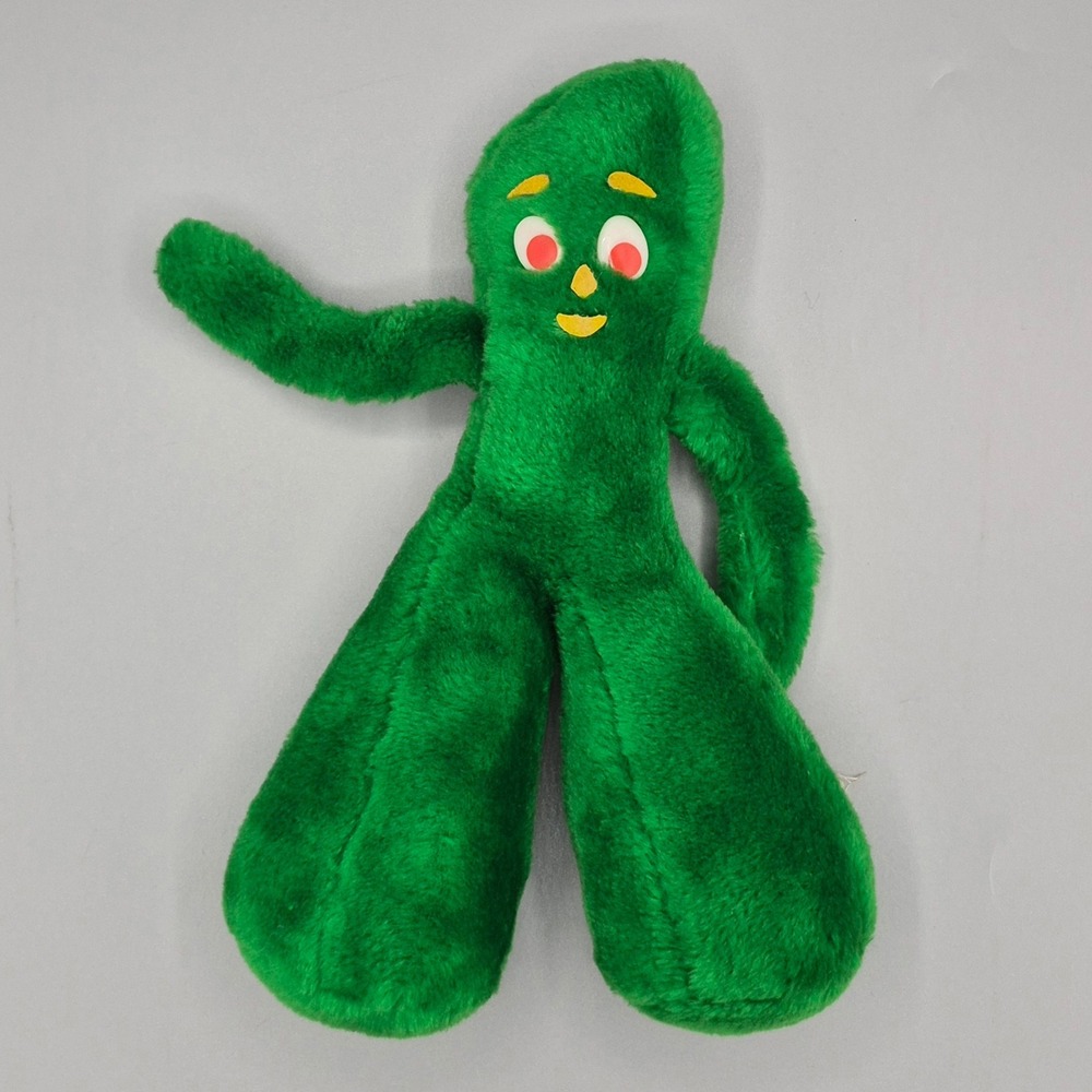 Vintage 1988 Gumby Plush Ace Novelty Co Green Stuffed‎ Toy Retro Claymation 80s